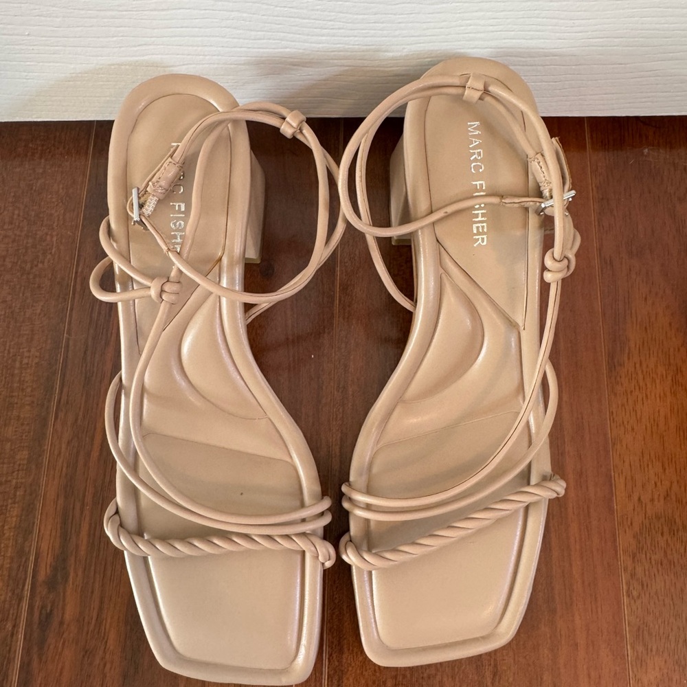 Marc Fisher Nude Strappy Sandals